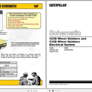 CAT Wheel Type Skidder 525B Electrical Hydraulic Schematic (1)
