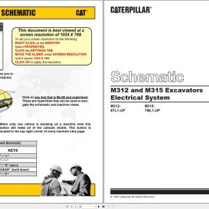 CAT Wheeled Excavator M312 Electrical Hydraulic Schematic (1)