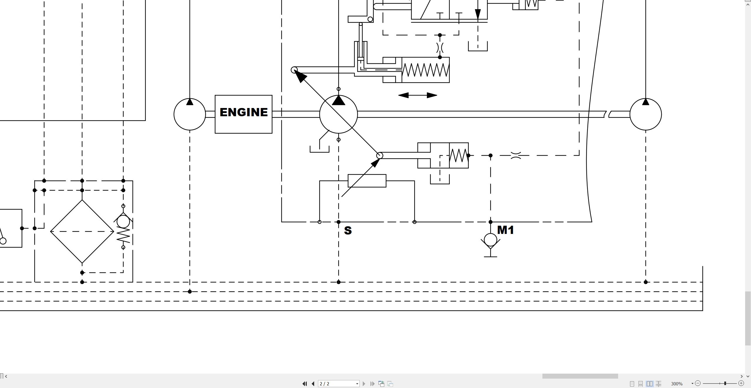 CAT Wheeled Excavator M313C Electrical Hydraulic Schematic (3)