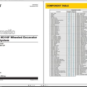 CAT Wheeled Excavator M314F Electrical Hydraulic Schematic (1)
