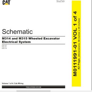 CAT Wheeled Excavator M315 Electrical Hydraulic Schematic (1)
