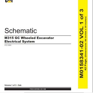 CAT Wheeled Excavator M315 GC Electrical Hydraulic Schematic (1)