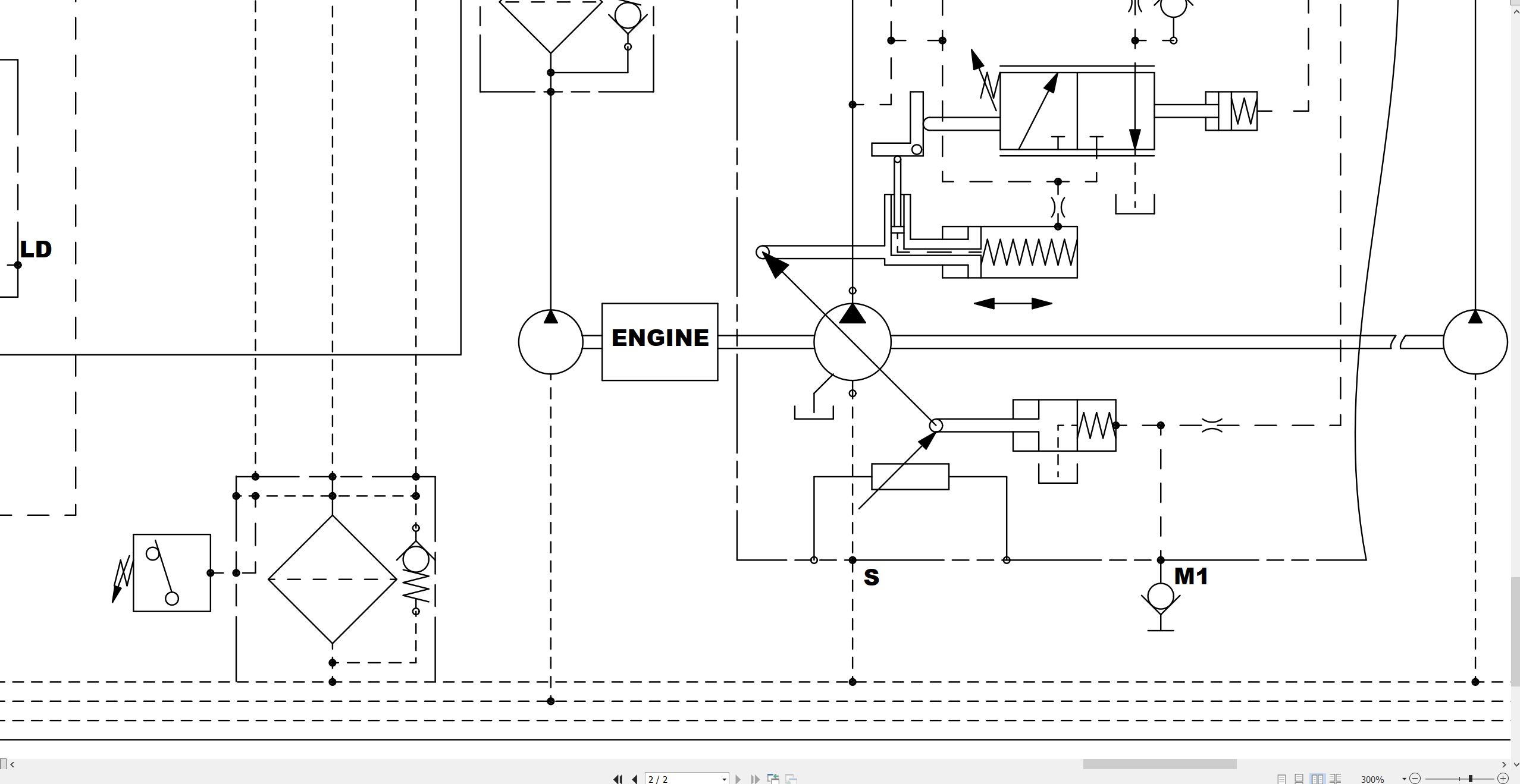 CAT Wheeled Excavator M315C Electrical Hydraulic Schematic (3)