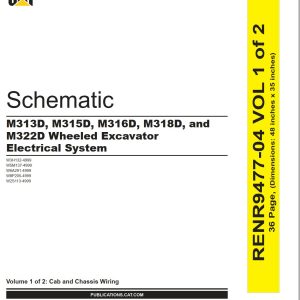 CAT Wheeled Excavator M315D Electrical Hydraulic Schematic (1)