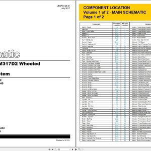 CAT Wheeled Excavator M315D2 Electrical Hydraulic Schematic (1)