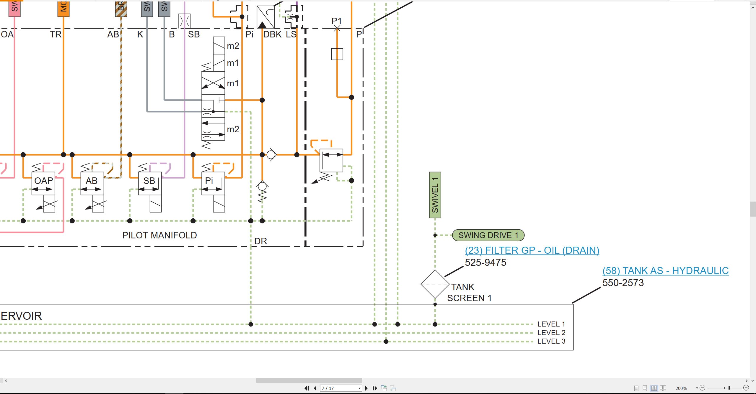 CAT Wheeled Excavator M316 Electrical Hydraulic Schematic (3)