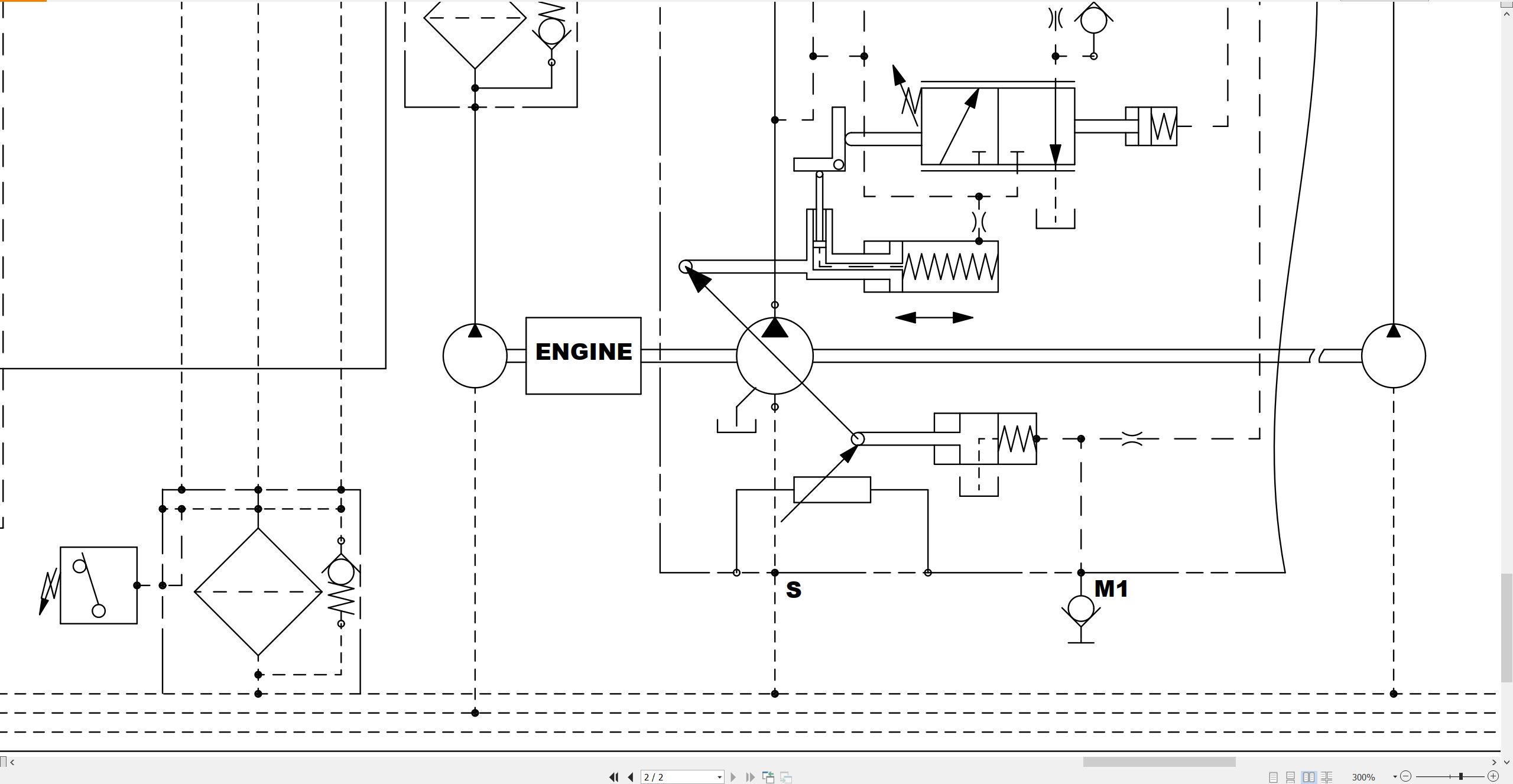 CAT Wheeled Excavator M316C Electrical Hydraulic Schematic (3)