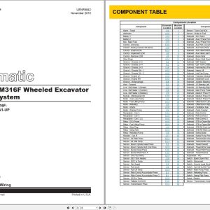 CAT Wheeled Excavator M316F Electrical Hydraulic Schematic (1)