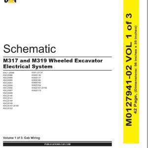 CAT Wheeled Excavator M317 Electrical Hydraulic Schematic (1)