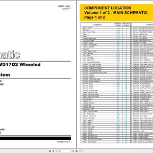 CAT Wheeled Excavator M317D2 Electrical Hydraulic Schematic (1)