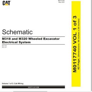 CAT Wheeled Excavator M318 Electrical Hydraulic Schematic (1)