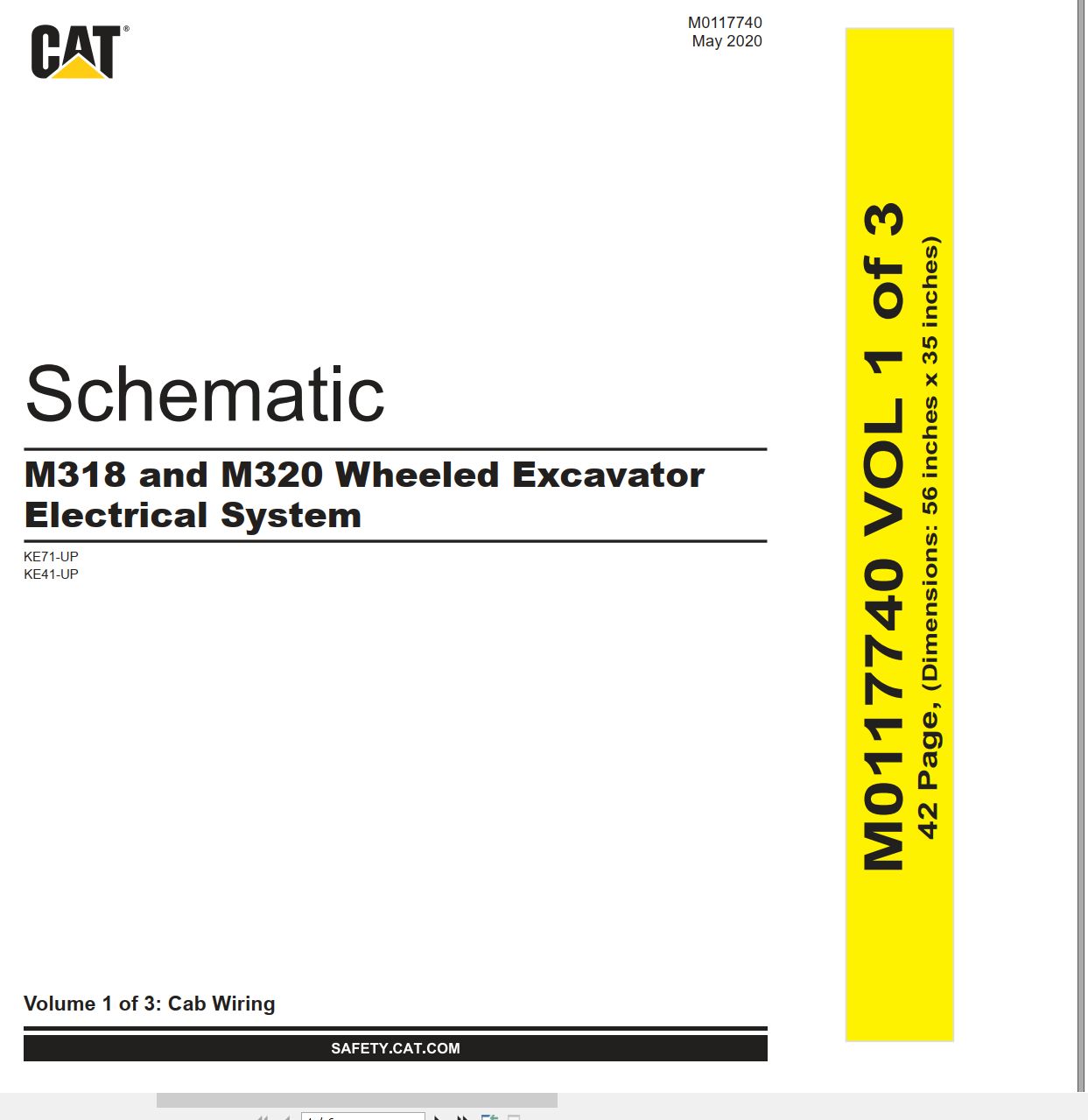 CAT Wheeled Excavator M318 Electrical Hydraulic Schematic (1)