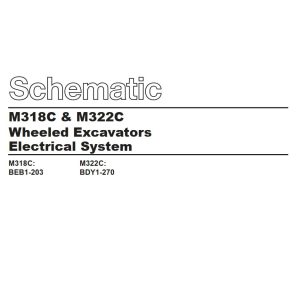 CAT Wheeled Excavator M318C Electrical Hydraulic Schematic (1)