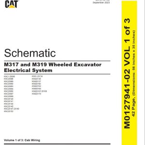 CAT Wheeled Excavator M319 Electrical Hydraulic Schematic (1)