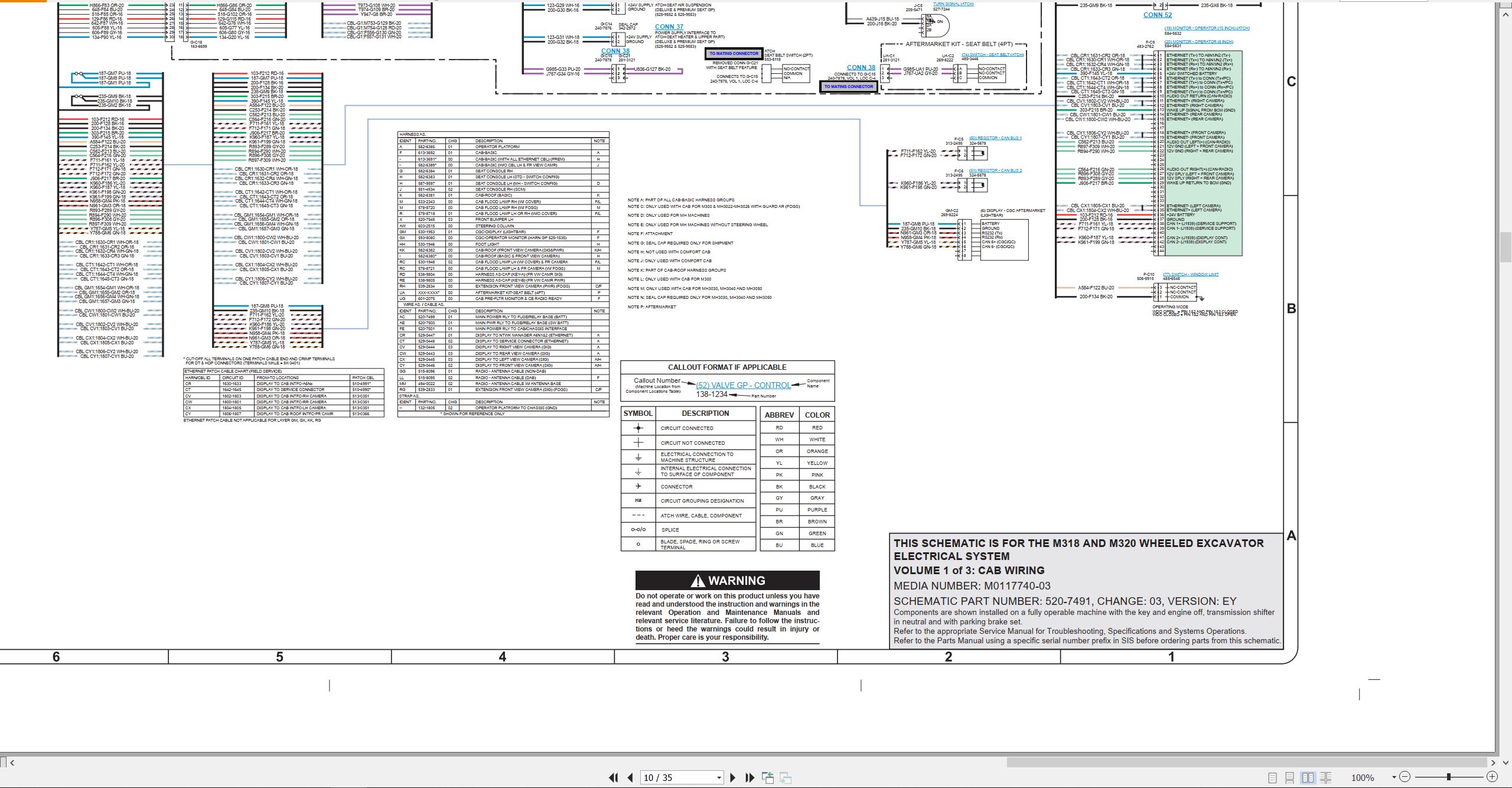 CAT Wheeled Excavator M320 Electrical Hydraulic Schematic (2)
