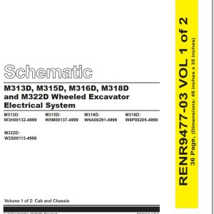 CAT Wheeled Excavator M322D Electrical Hydraulic Schematic (1)