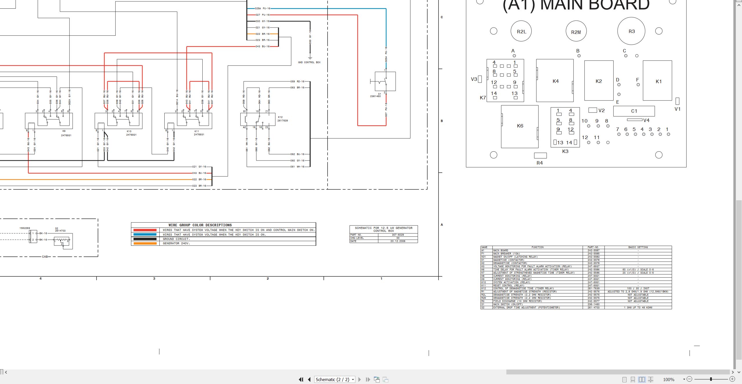 CAT Wheeled Excavator M322D MH Electrical Hydraulic Schematic (2)