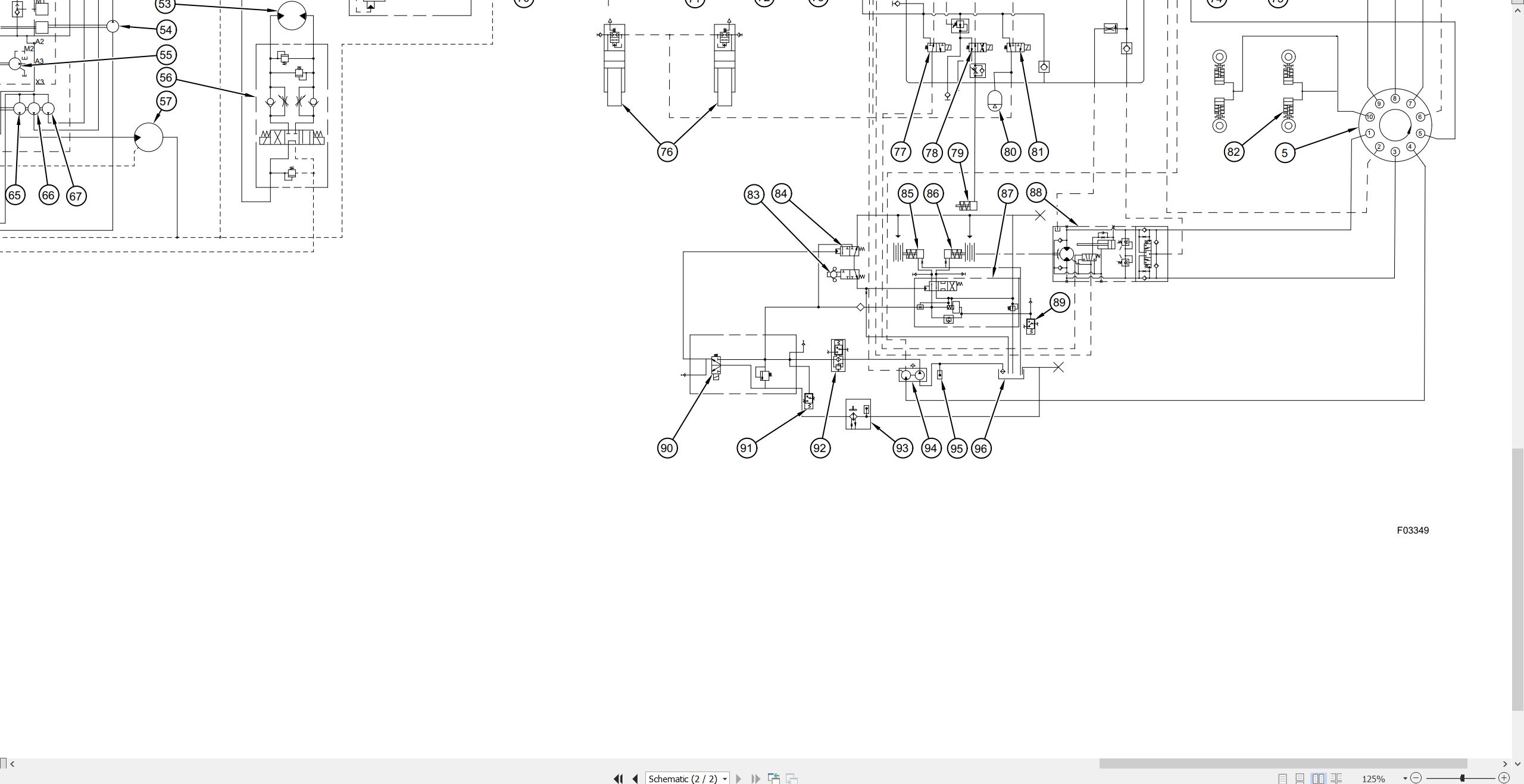 CAT Wheeled Excavator M325B Electrical Hydraulic Schematic (3)