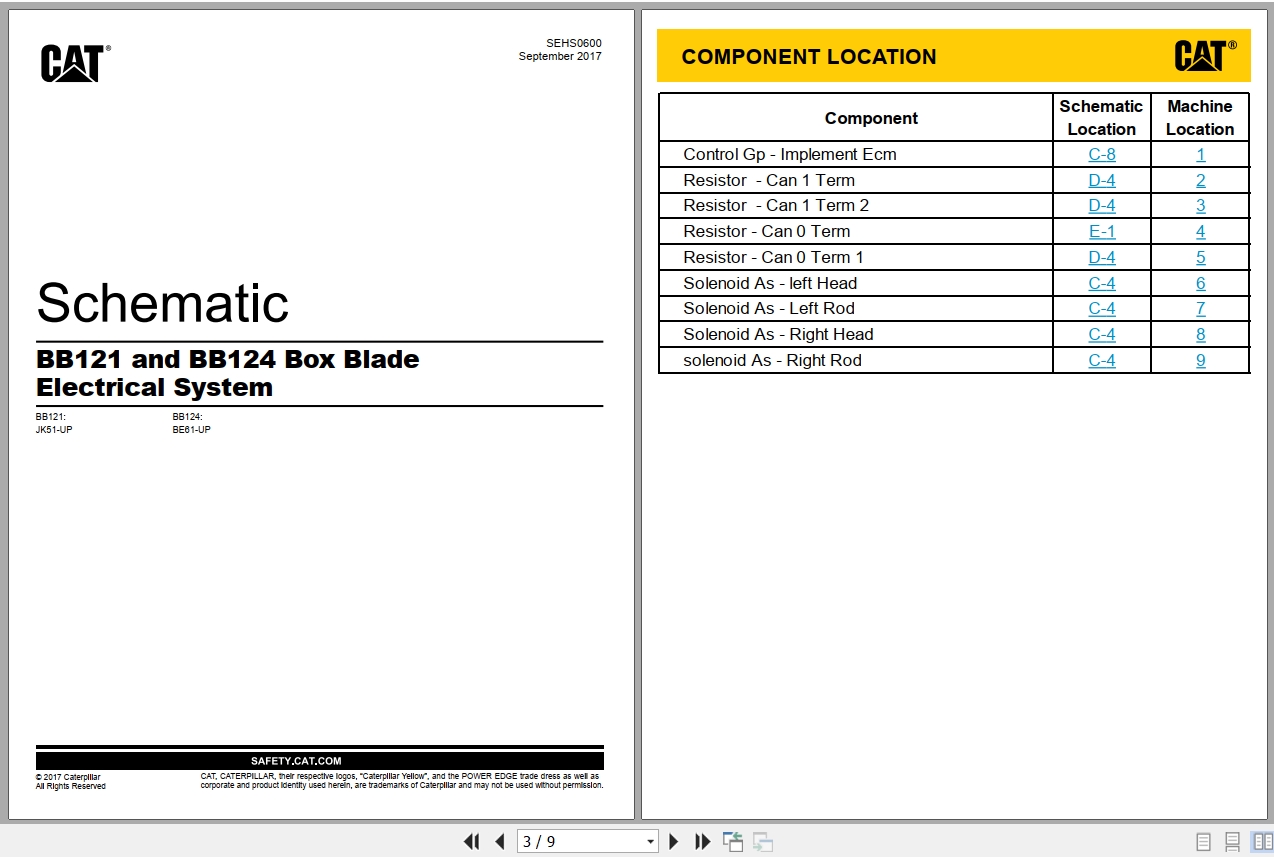 CAT Work Tool BB121 Electrical Schematic (1)