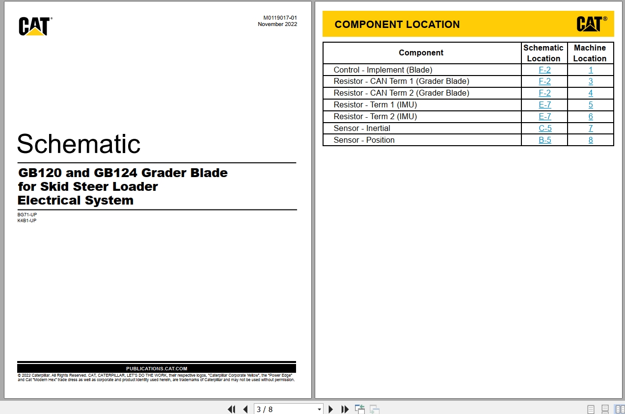 CAT Work Tool GB124 Electrical Hydraulic Schematic (1)