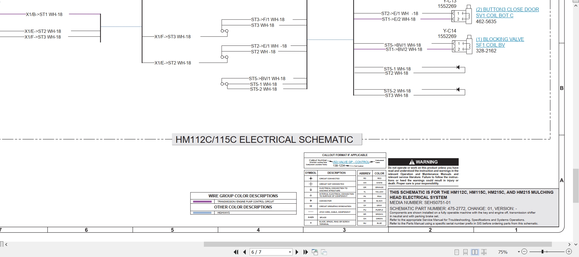CAT Work Tool HM112C Electrical Hydraulic Schematic (2)