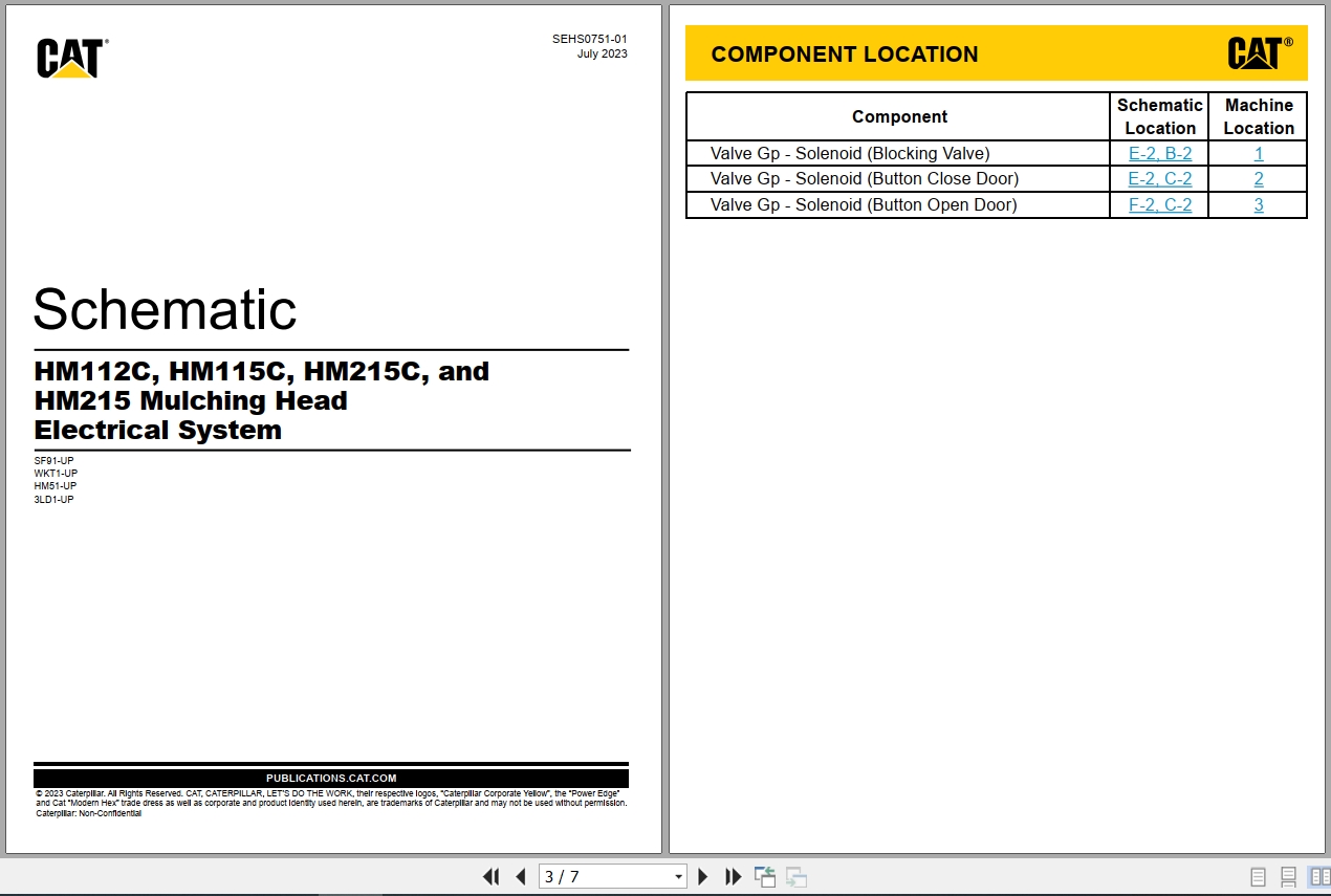 CAT Work Tool HM115C Electrical Hydraulic Schematic (1)