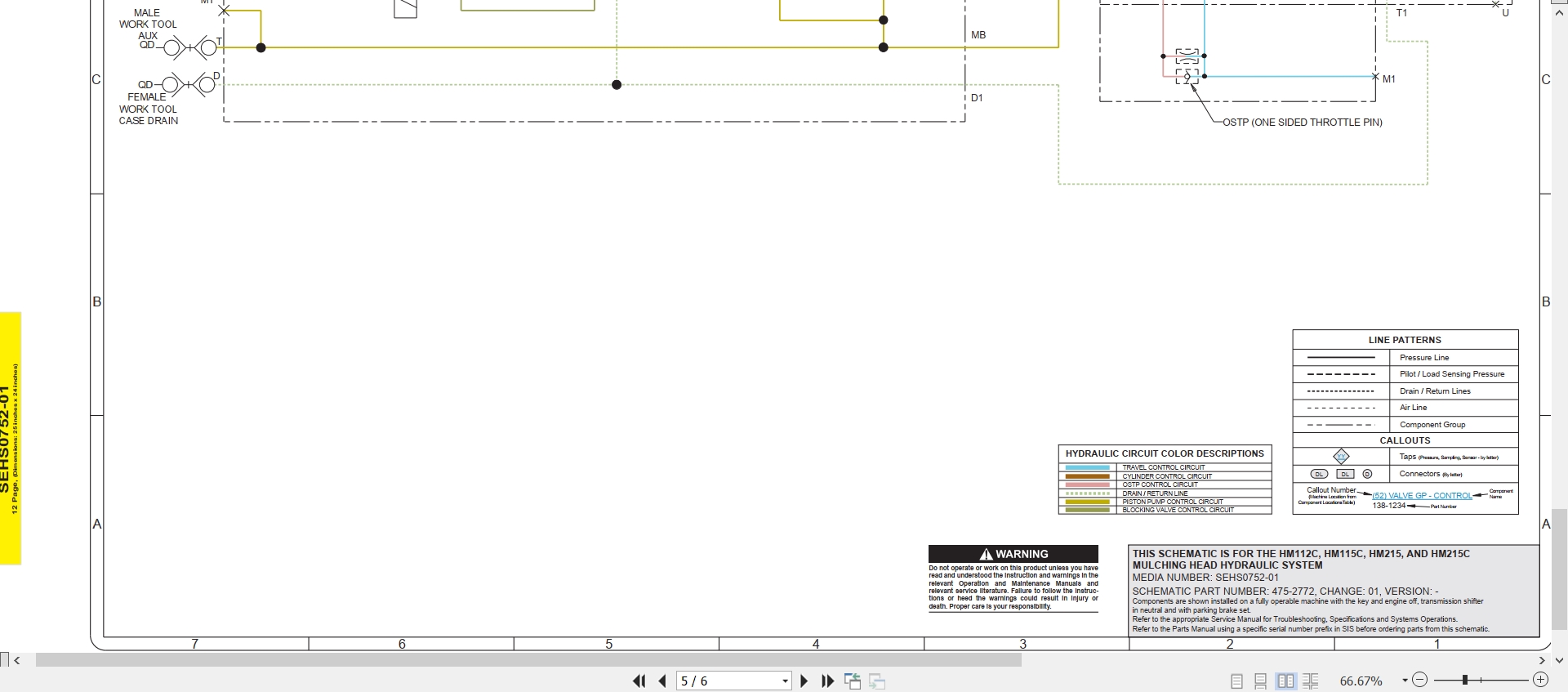 CAT Work Tool HM115C Electrical Hydraulic Schematic (3)