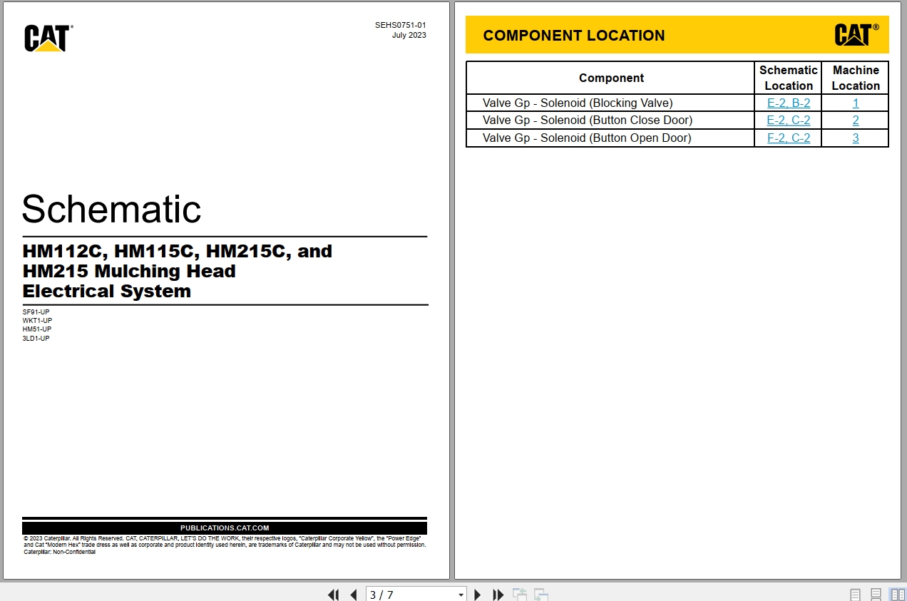 CAT Work Tool HM215 Electrical Hydraulic Schematic (1)