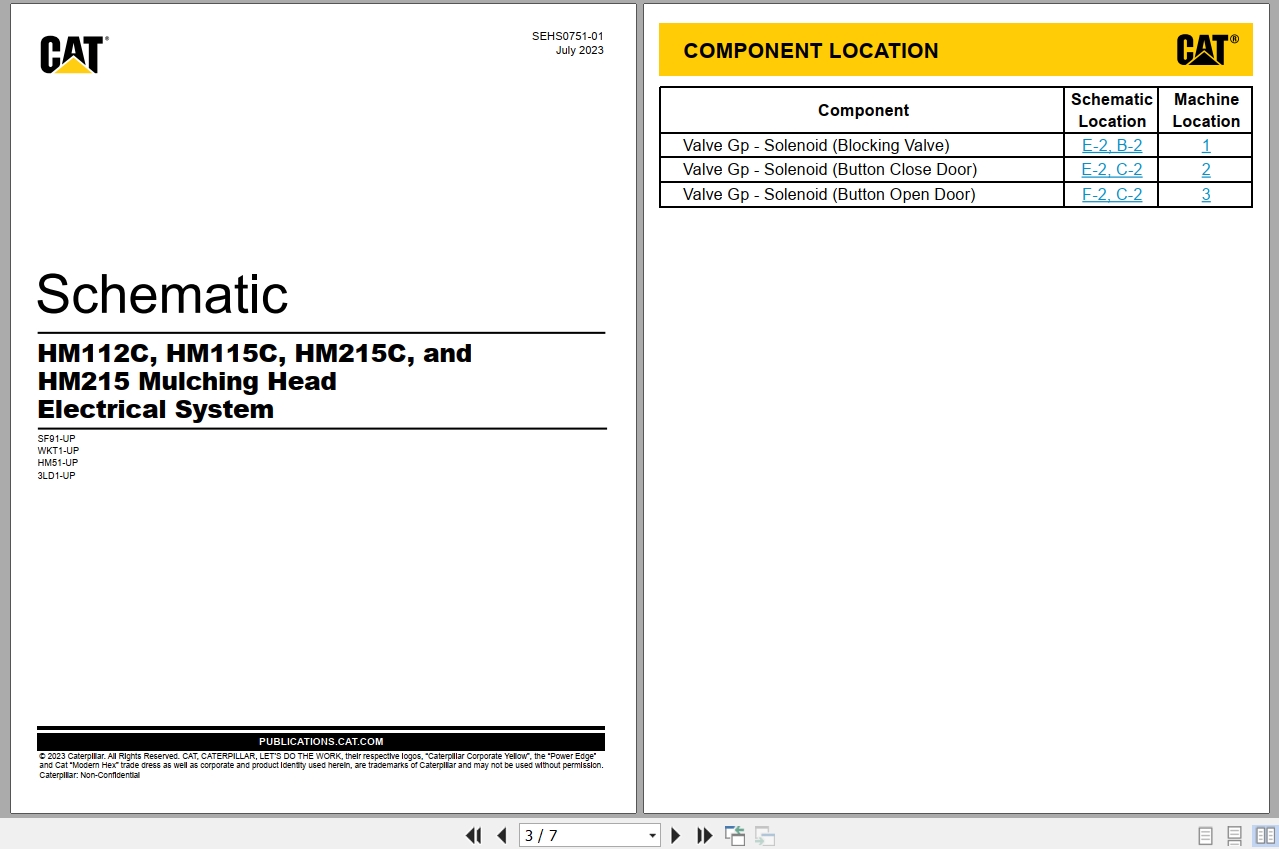 CAT Work Tool HM215C Electrical Hydraulic Schematic (1)