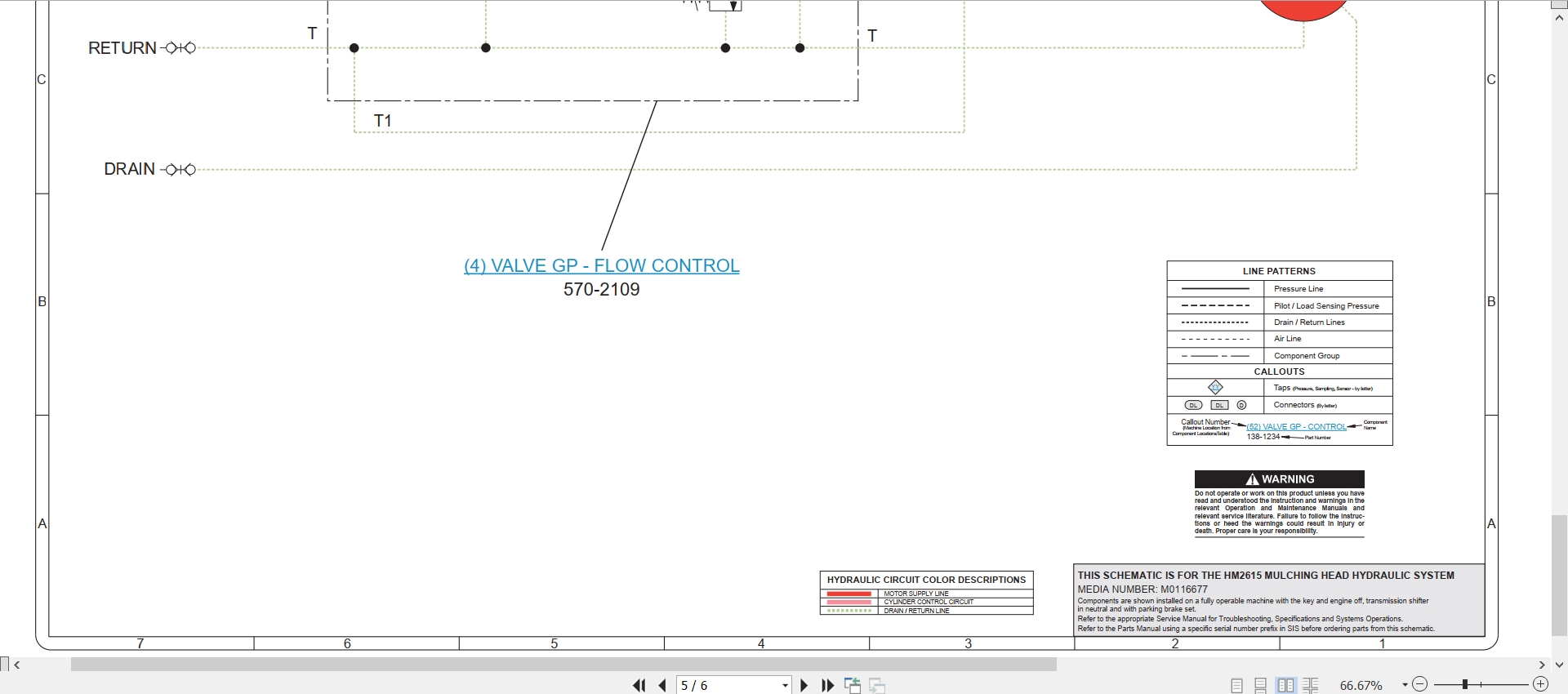 CAT Work Tool HM2615 Hydraulic Schematic (2)