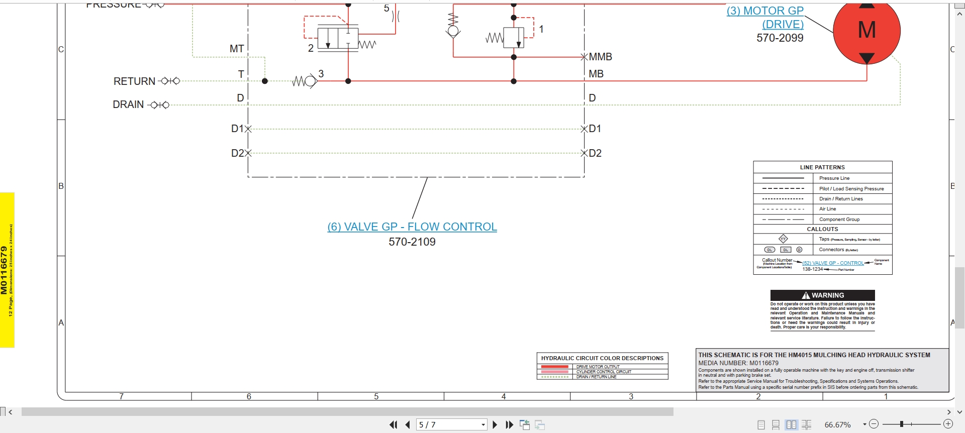 CAT Work Tool HM4015 Hydraulic Schematic M0116679 00 2020 (2)