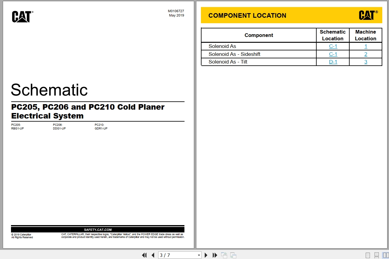 CAT Work Tool PC205 Electrical Hydraulic Schematic (1)