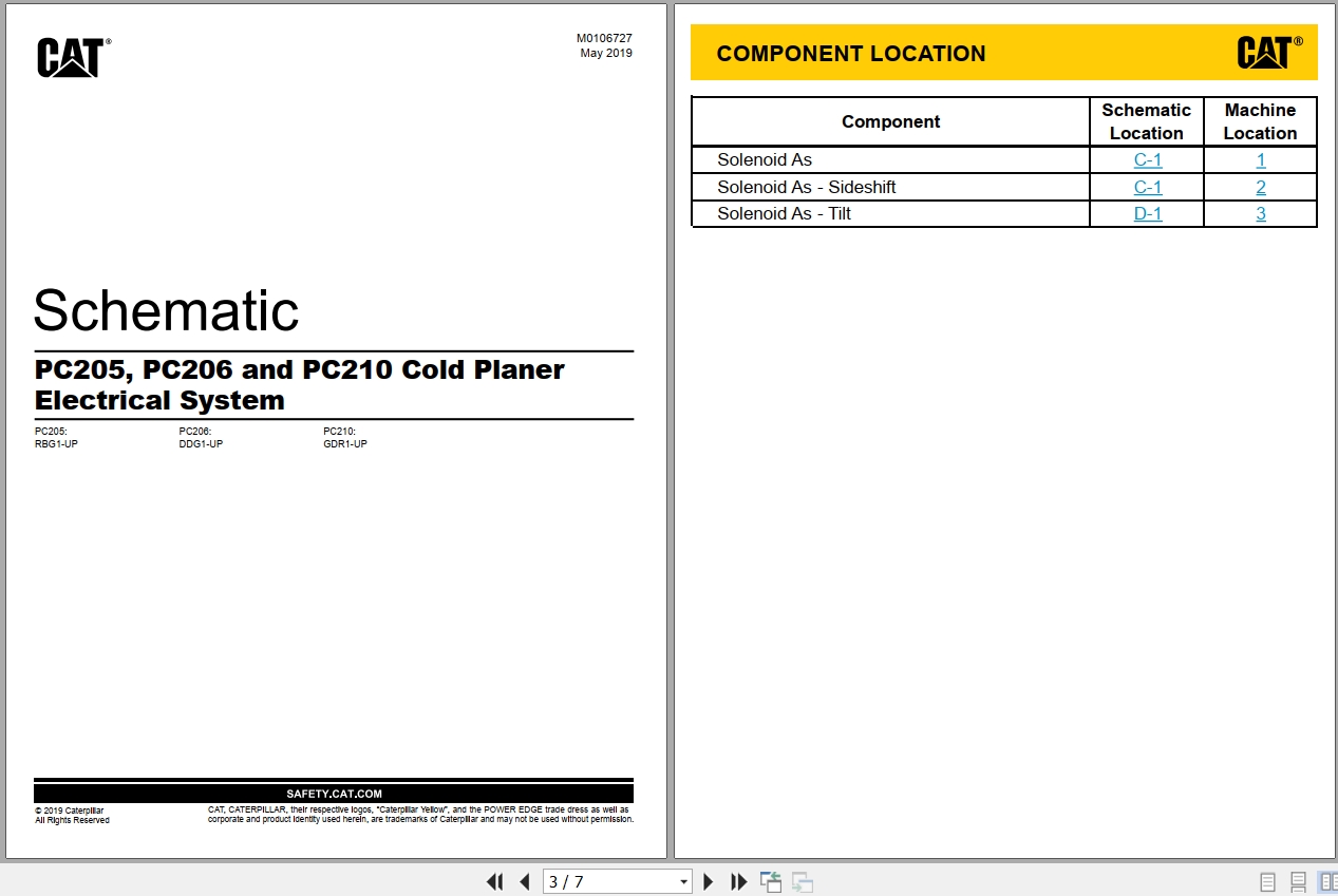 CAT Work Tool PC206 Electrical Hydraulic Schematic (1)
