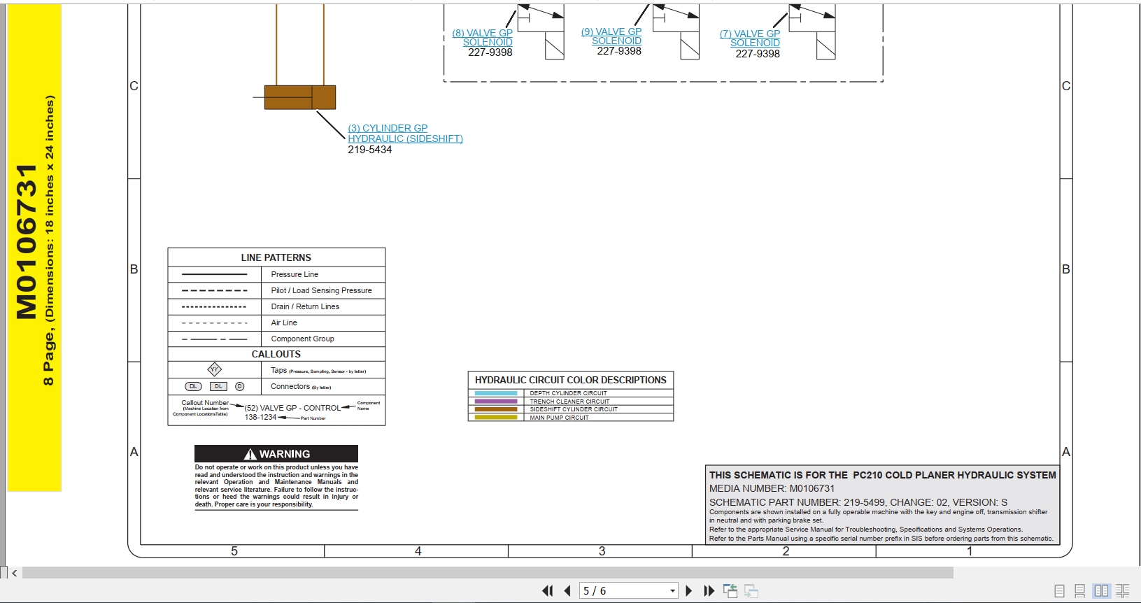 CAT Work Tool PC210 Electrical Hydraulic Schematic (3)