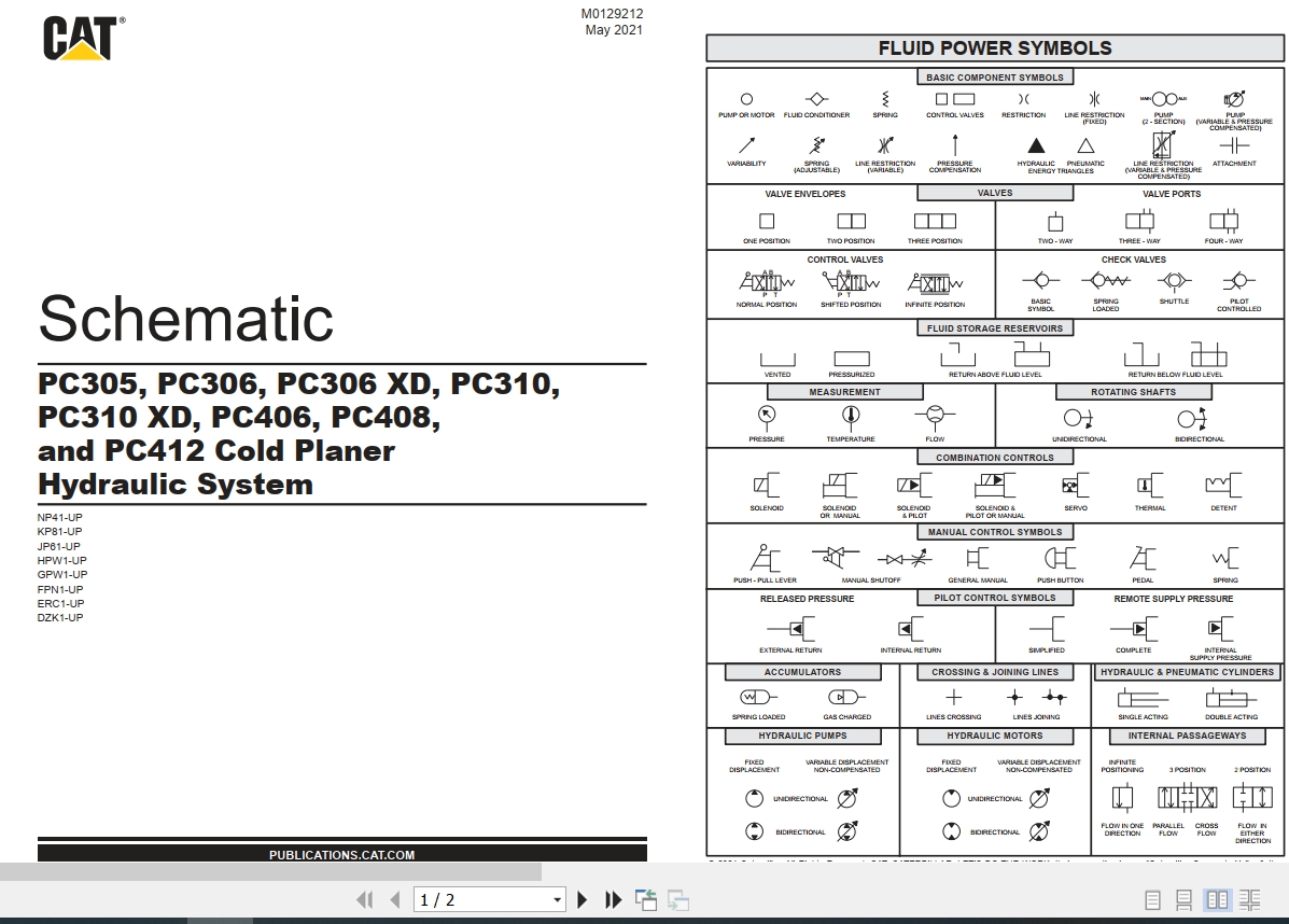 CAT Work Tool PC305 Electrical Hydraulic Schematic (1)