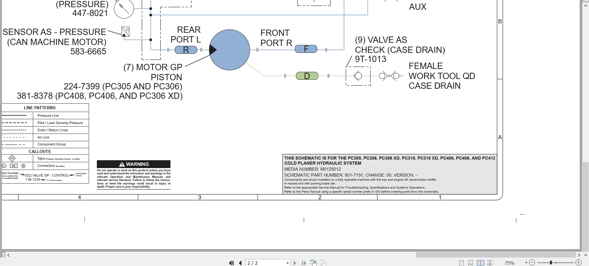 CAT Work Tool PC305 Electrical Hydraulic Schematic (2)