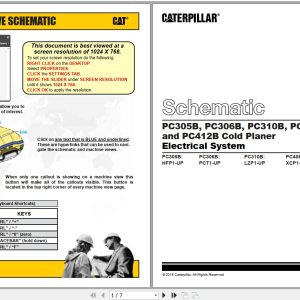 CAT Work Tool PC305B Electrical Hydraulic Schematic (1)