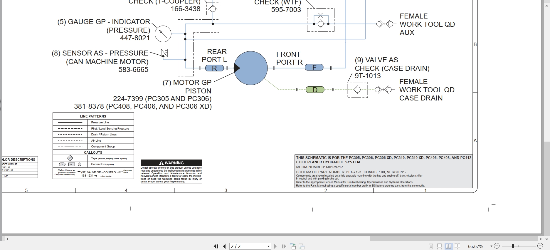 CAT Work Tool PC306 Electrical Hydraulic Schematic (3)