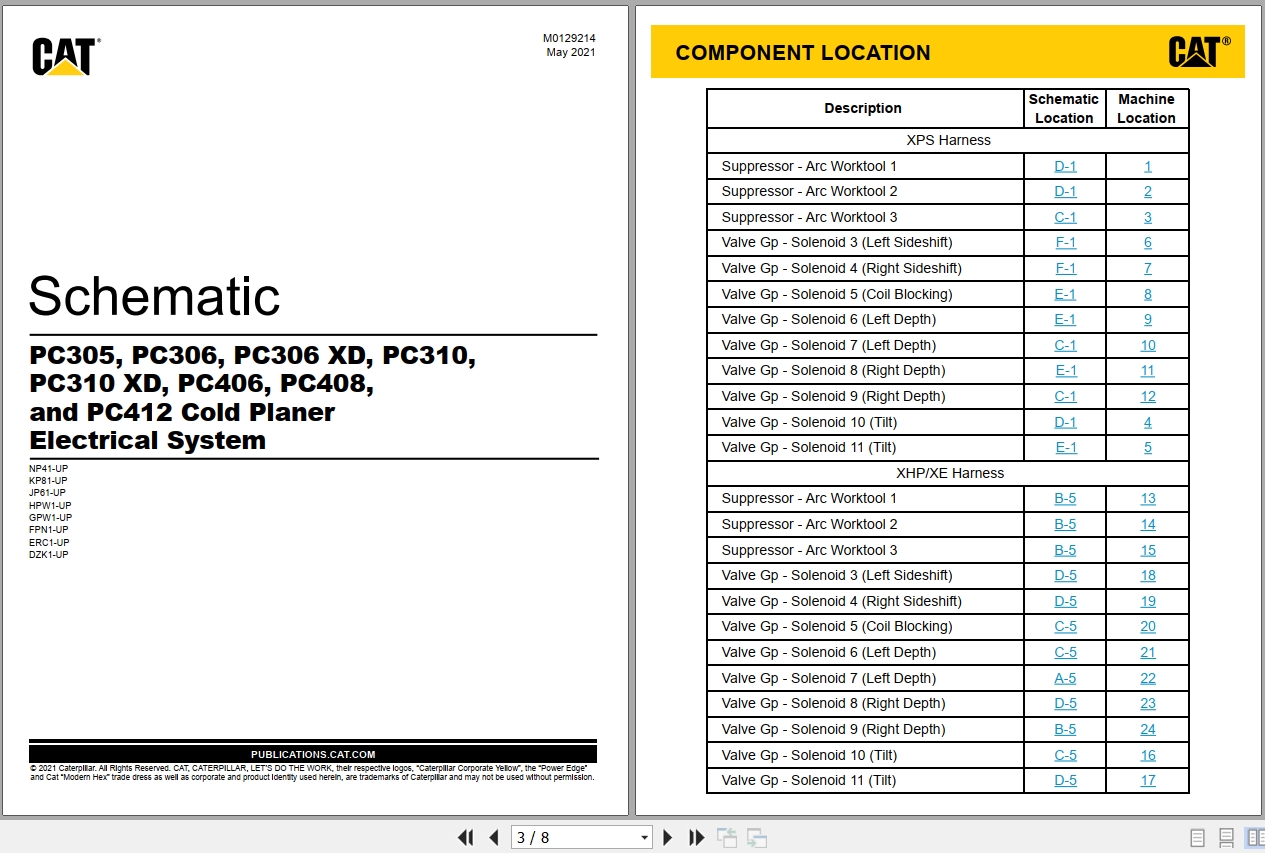 CAT Work Tool PC306 XD Electrical Hydraulic Schematic (1)