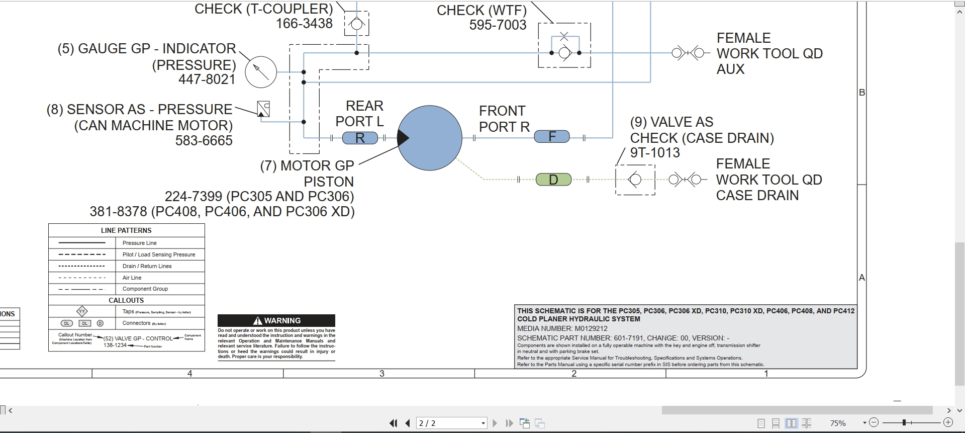 CAT Work Tool PC306 XD Electrical Hydraulic Schematic (3)