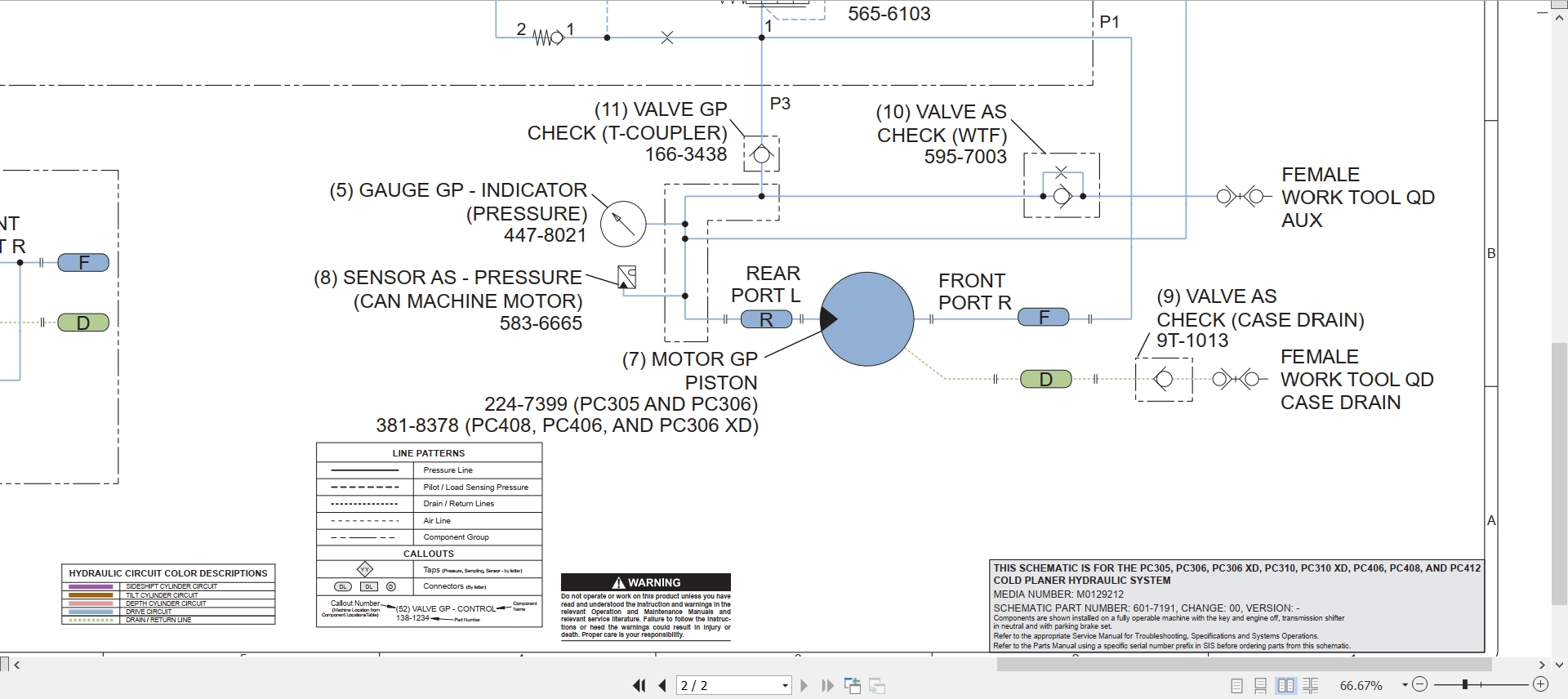 CAT Work Tool PC310 Electrical Hydraulic Schematic (3)