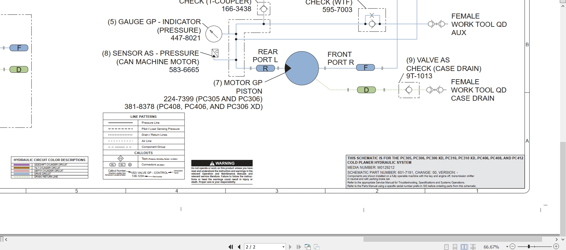 CAT Work Tool PC406 Electrical Hydraulic Schematic (3)