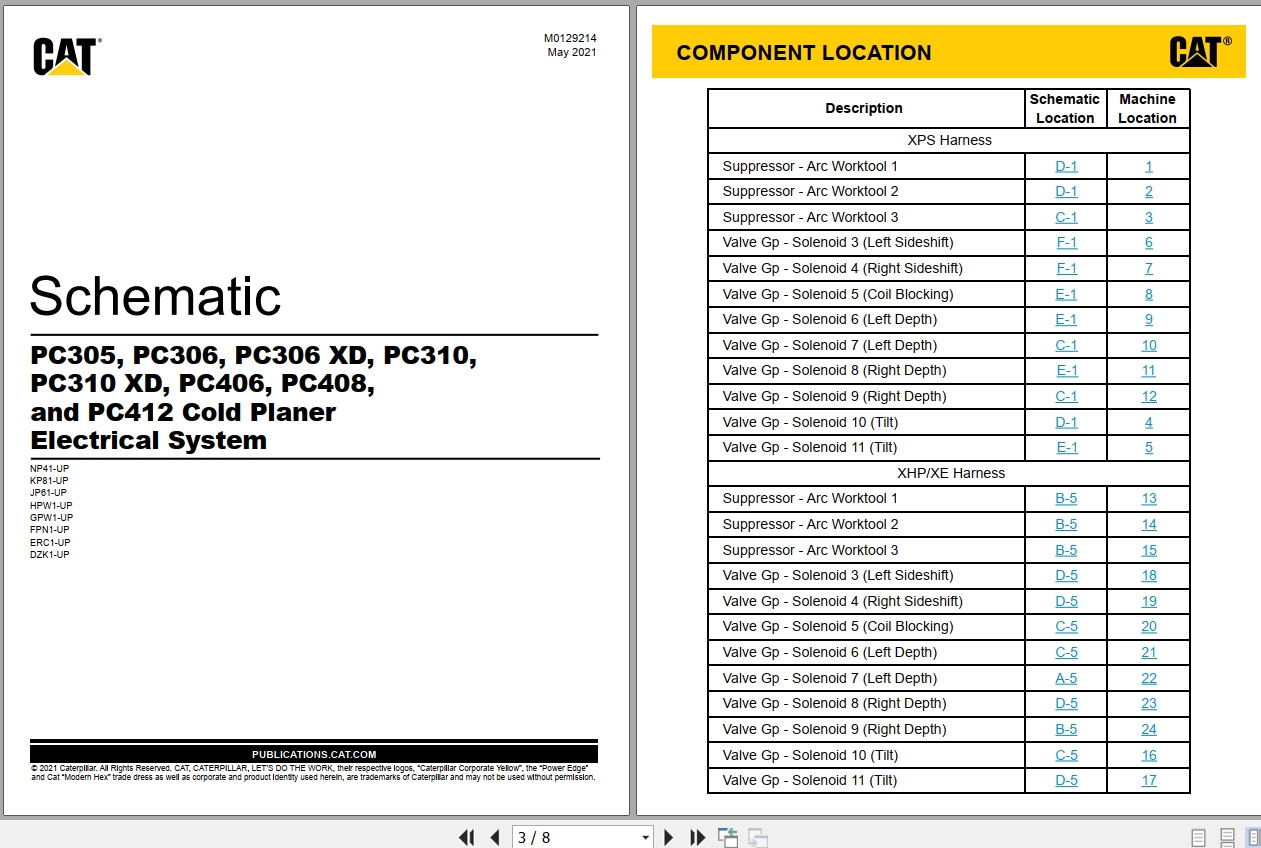 CAT Work Tool PC408 Electrical Hydraulic Schematic (1)