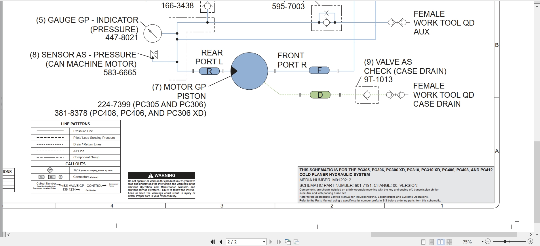 CAT Work Tool PC408 Electrical Hydraulic Schematic (3)