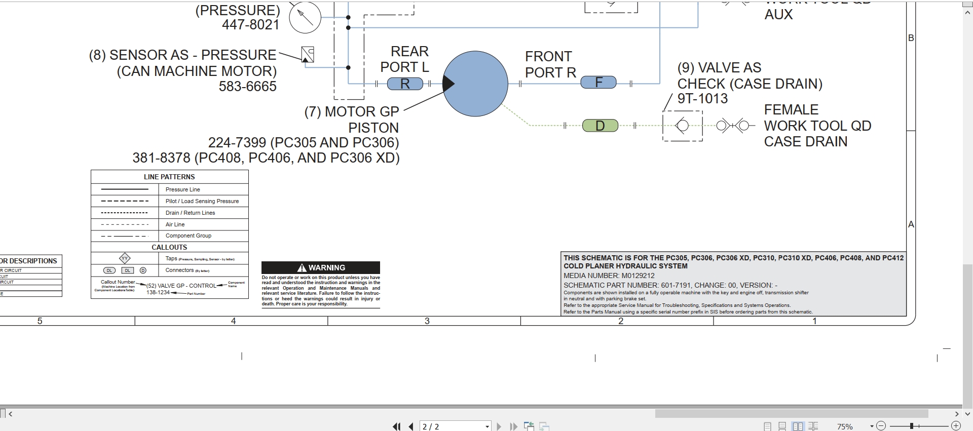 CAT Work Tool PC412 Electrical Hydraulic Schematic (3)