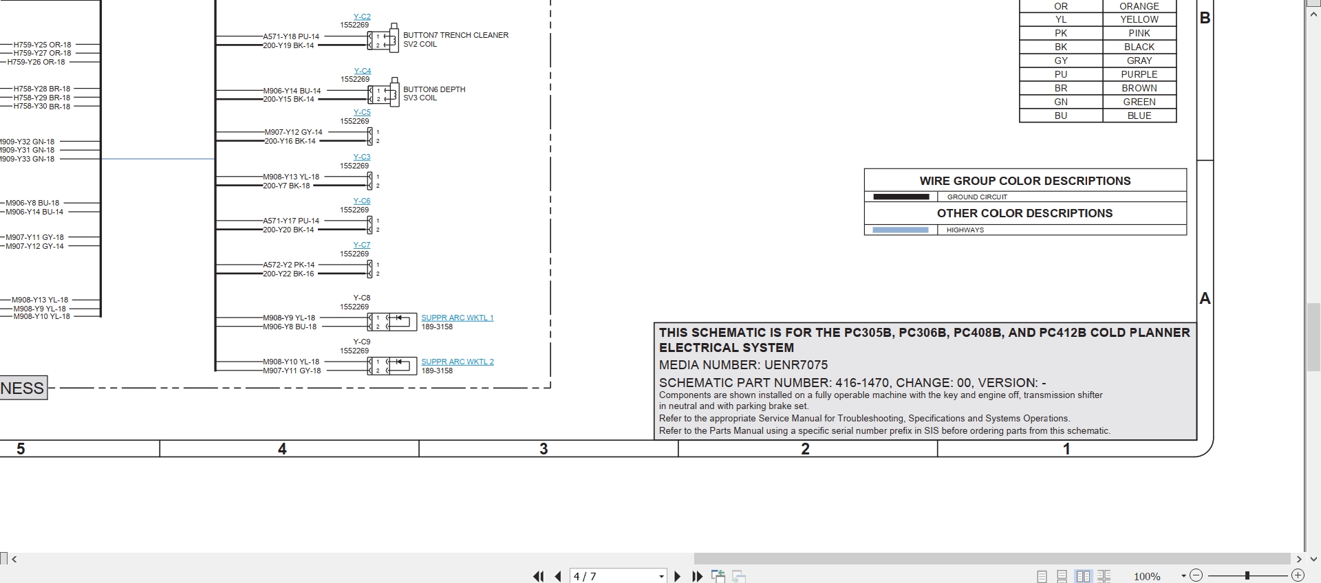 CAT Work Tool PC412B Electrical Hydraulic Schematic (2)