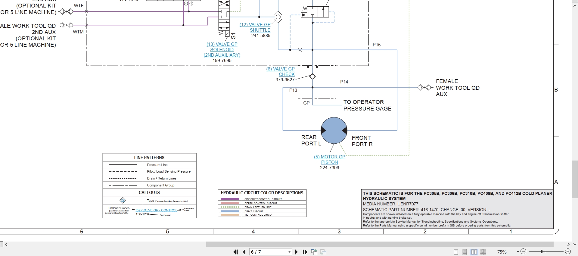 CAT Work Tool PC412B Electrical Hydraulic Schematic (3)