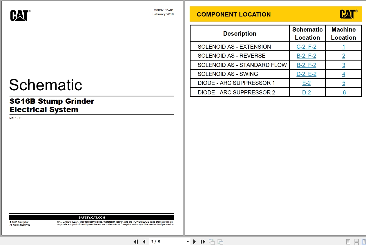 CAT Work Tool SG16B Electrical Hydraulic Schematic (1)