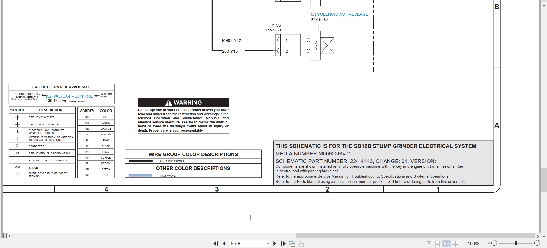 CAT Work Tool SG16B Electrical Hydraulic Schematic (2)