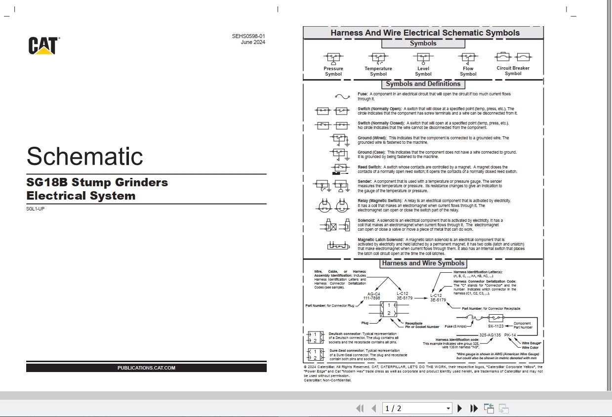 CAT Work Tool SG18B Electrical Hydraulic Schematic (1)